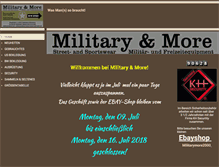 Tablet Screenshot of militaryandmore.de